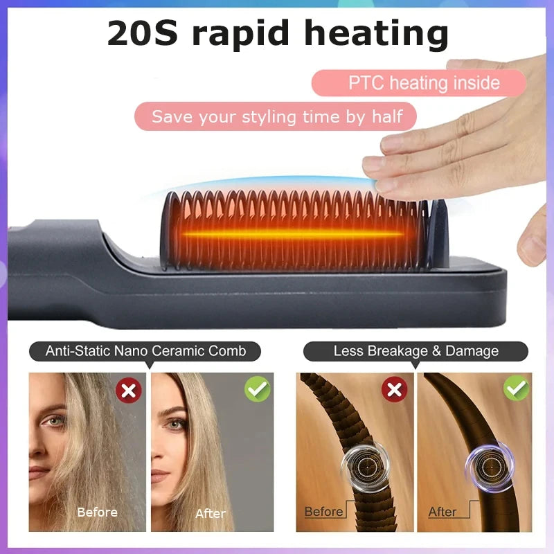 Multifunctional Hair Straightening Brush