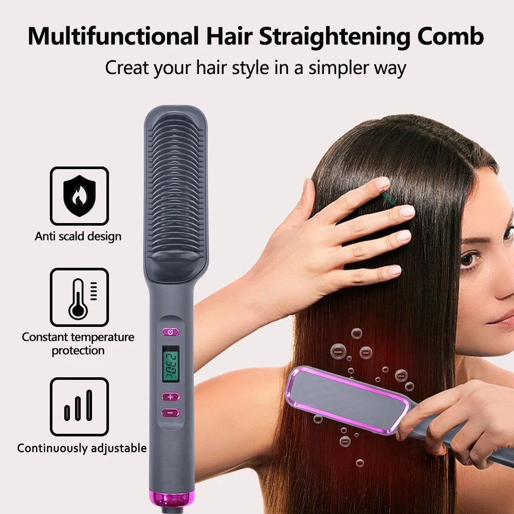 Multifunctional Hair Straightening Brush